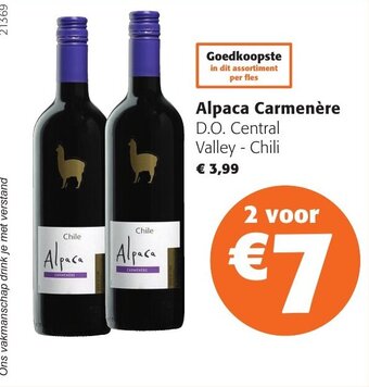 Colruyt Alpaca Carmenere aanbieding
