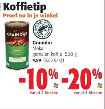 Colruyt Graindor Moka gemalen koffie 500 g aanbieding