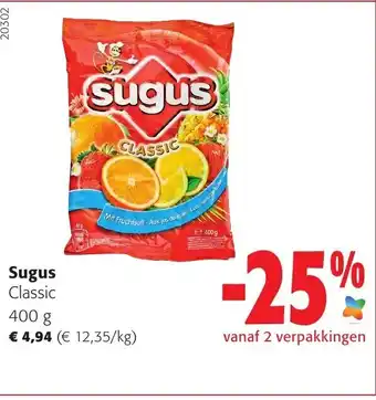 Colruyt Sugus Classic 400 g aanbieding