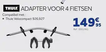 Thule adapter voor 4 fietsen