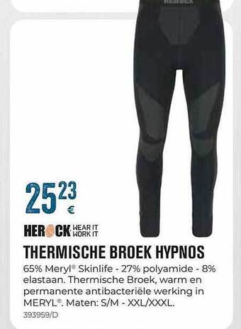 Meno Herock thermische broek hypnos aanbieding