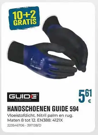 Gguide handschoenen guide 594