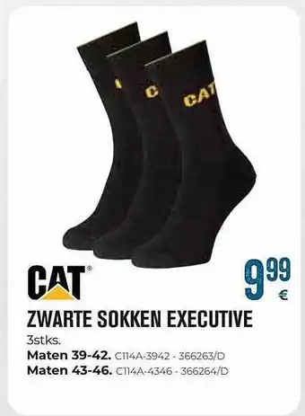 Zwarte sokken executive cat