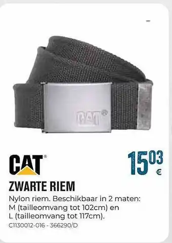 Zwarte riem cat