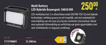 Meno Multi battery led hybride bouwspots 10050 mh aanbieding