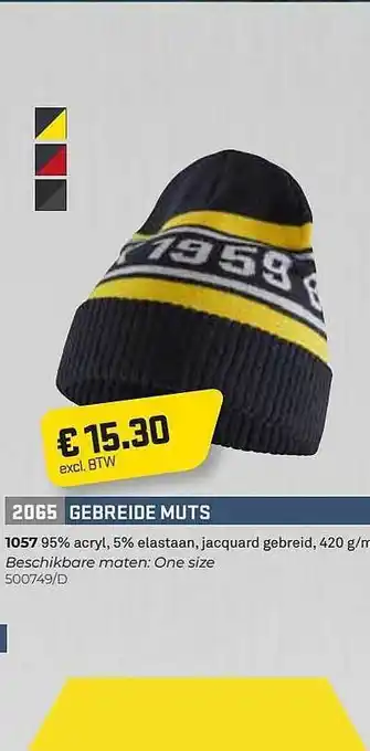 Meno 2065 gebreide muts aanbieding