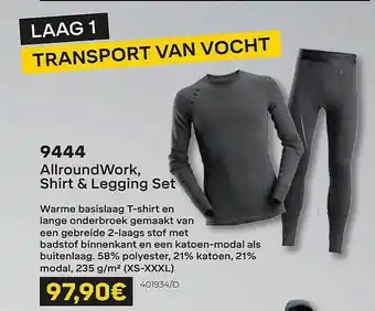 Meno Allroundwork, shirt & legging set aanbieding