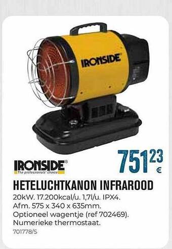 Ironside heteluchtkanon infrarood