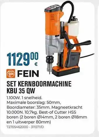 Meno Fein set kernboormachine kbu 35 qw aanbieding