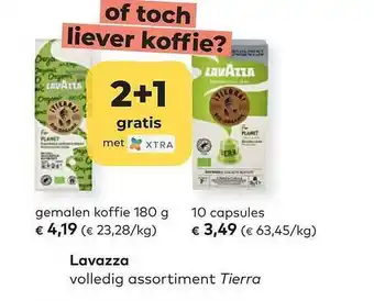 Bio Planet Lavazza volledig assortiment tierra aanbieding