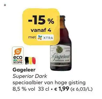 Bio Planet Gageleer superior dark speciaalbier van hoge gisting aanbieding