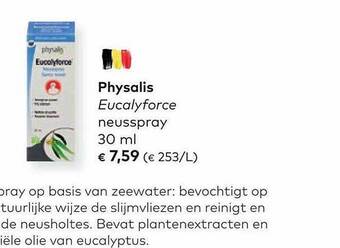 Bio Planet Physalis eucalyforce neusspray aanbieding