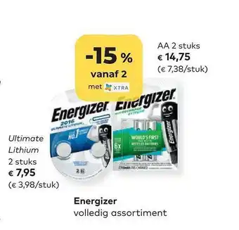 Energizer ultimate lithium 2 stuks aa 2 stuks