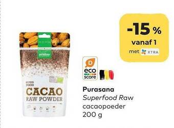 Bio Planet Purasana superfood raw cacaopoeder aanbieding