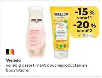 Weleda volledig assortiment doucheproducten en bodylotions