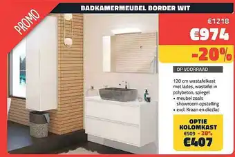 Bouwcenter Frans Vlaeminck Badkamermeubel border wit aanbieding