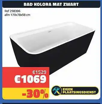 Bouwcenter Frans Vlaeminck Bad kolora mat zwart aanbieding