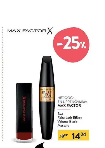 Di Max factor false lash effect voluma bleck mascara aanbieding