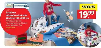 Lidl Lego draaibaar dekbedovertrek voor kinderen 140x200 cm aanbieding
