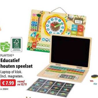 Lidl Playtive educatief houten speelset aanbieding
