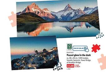 Lidl Playtive puzzel glow in the dark aanbieding