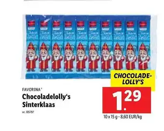 Lidl Favorina chocoladelolly's sinterklass aanbieding