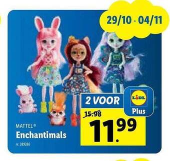 Lidl Mattel enchantimals aanbieding