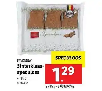 Lidl Favorina sinterklaas-speculoos aanbieding