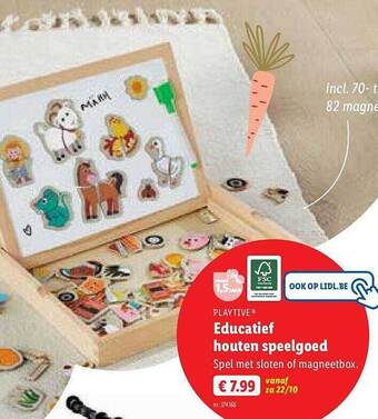 Lidl Playtive educatief houten speelgoed aanbieding
