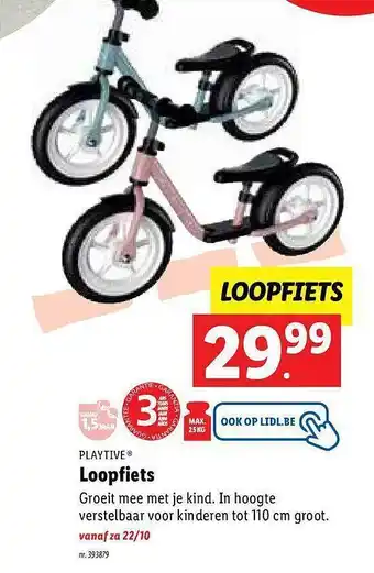 Lidl Playtive loopfiets aanbieding