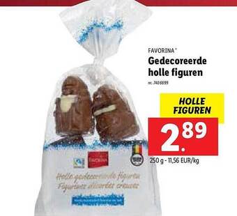 Lidl Favorina gedecoreerde holle figuren aanbieding