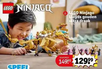 Kruidvat Lego ninjago llyods gouden ultra draak aanbieding