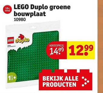 Kruidvat Lego duplo groene bouwplaat aanbieding