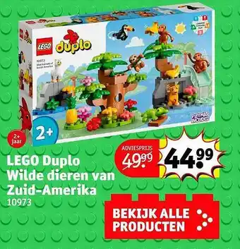 Kruidvat Lego duplo wilde dieren van zuid-amerika aanbieding
