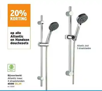GAMMA Atlantic isaac 3 straalstanden 20% korting aanbieding