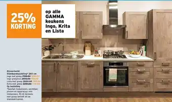 GAMMA Standaardopstelling 260 cm 25% korting aanbieding