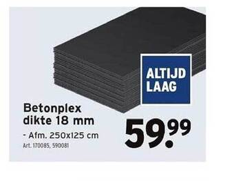 GAMMA Betonplex dikte 18 mm aanbieding