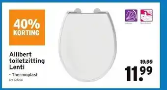 GAMMA Allibert toiletzitting lenti 40% korting aanbieding