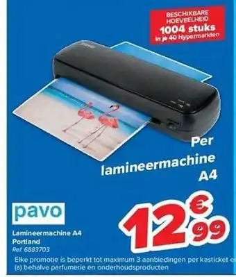 Pavo lamineermachine a4 portland