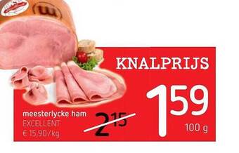 Spar Colruyt Meesterlycke ham excellent aanbieding