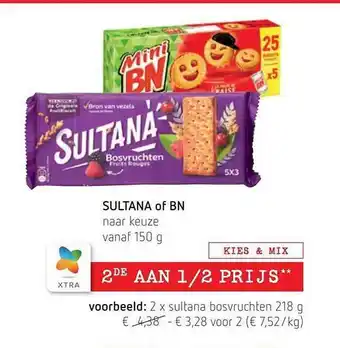 Spar Colruyt Sultana of bn aanbieding