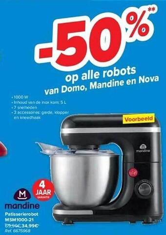 Hyper Carrefour Mandine patisserierobot aanbieding