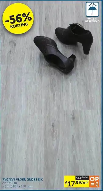 Zelfbouwmarkt Pvc lvt vloer grijze eik aanbieding