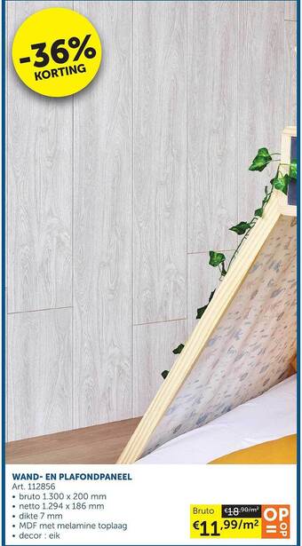 Zelfbouwmarkt Wand- en plafondpaneel aanbieding