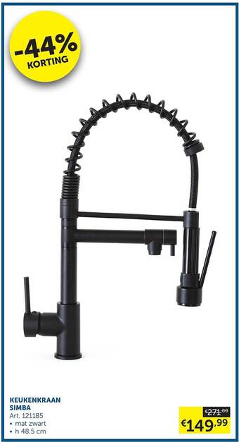 Zelfbouwmarkt Keukenkraan simba aanbieding