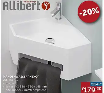 Zelfbouwmarkt Allibert handenwasser aanbieding
