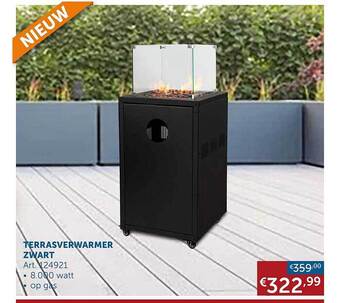 Zelfbouwmarkt Terrasverwarmer zwart aanbieding