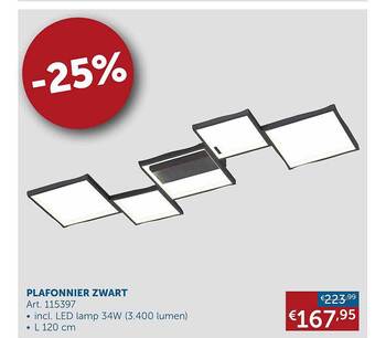 Zelfbouwmarkt Plafonnier zwart aanbieding