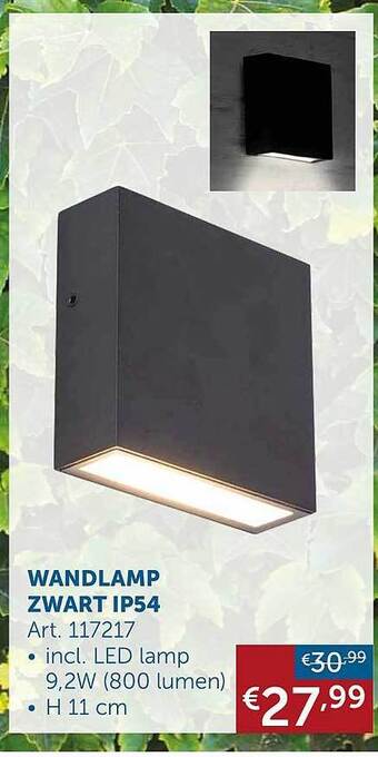Zelfbouwmarkt Wandlamp zwart ip54 aanbieding