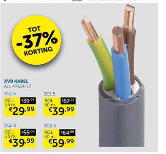 Zelfbouwmarkt Xvb kabel aanbieding